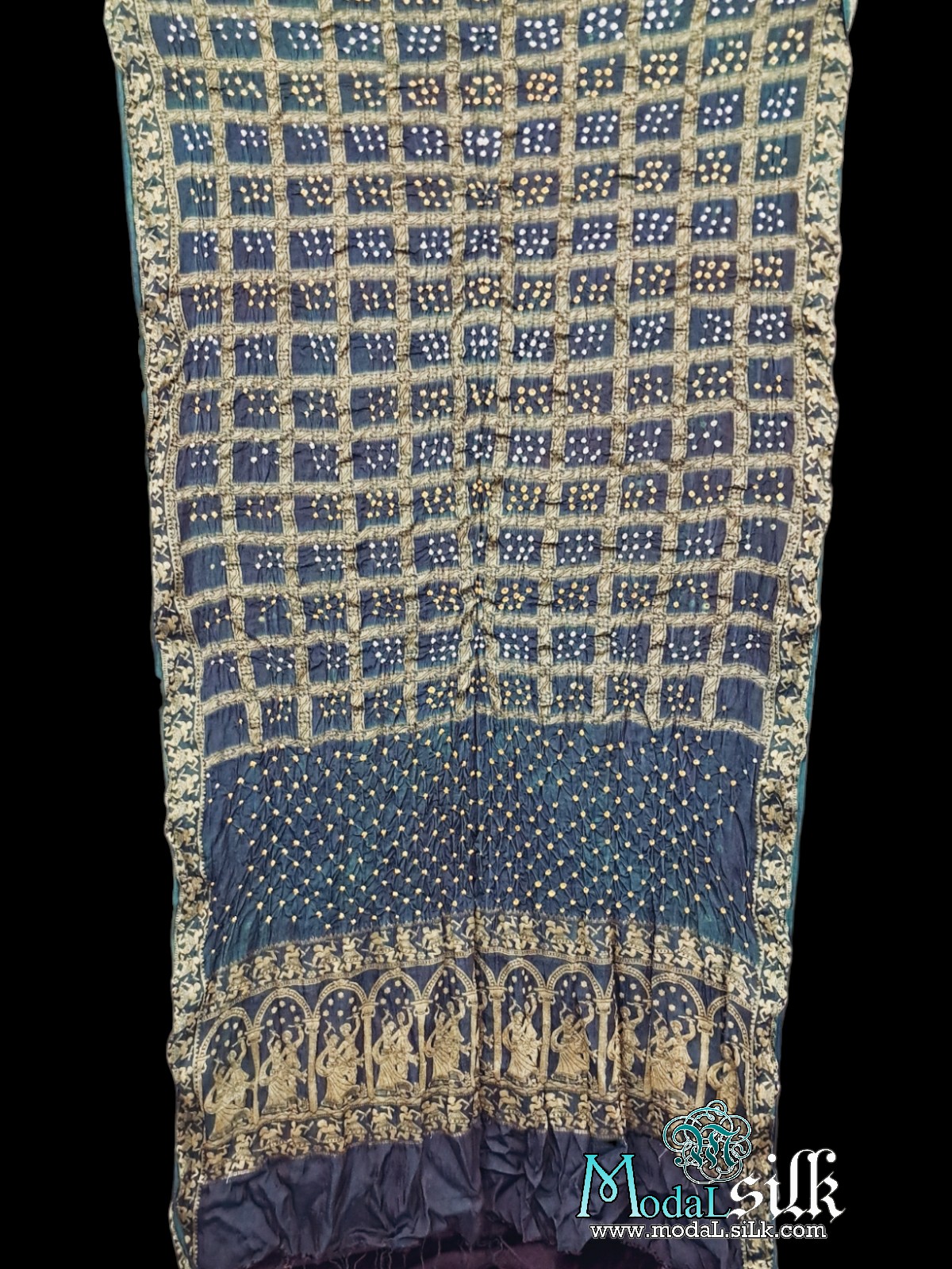 Pure Gajji silk material with original hand bandhani Gharchola saree