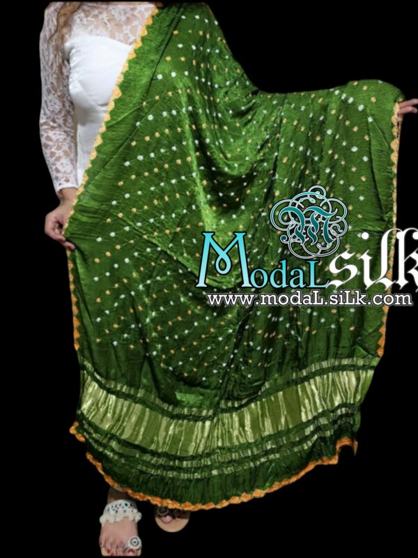 Parrot Designer Bandhani Dupatta Pure ModalSilk