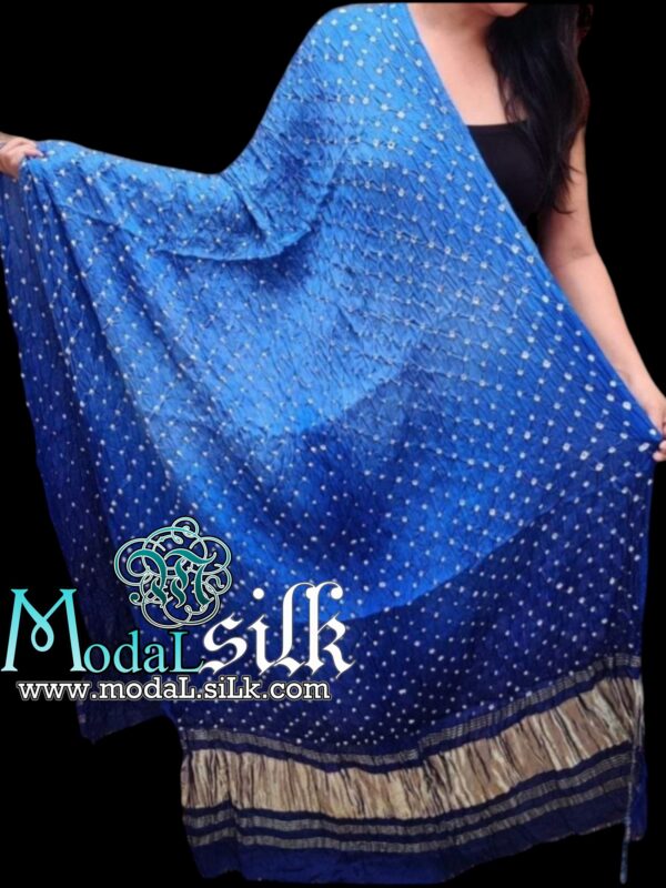Blue Bandhani Dupatta Pure ModalSilk