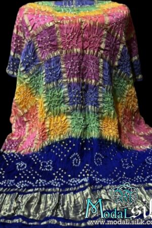 Blue Multi Bandhani Gharchola Dupatta Modal Silk