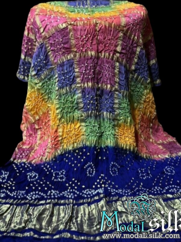 Blue Multi Bandhani Gharchola Dupatta Modal Silk