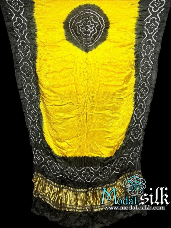 Black Lemon Panetar Bandhani Dupatta Modal Silk
