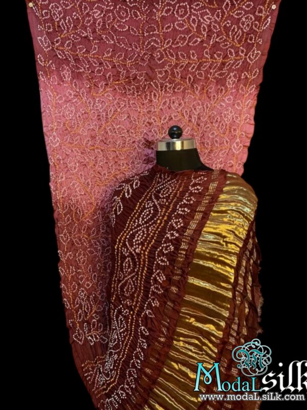 Ambadal Shaded Bandhani Dupatta Pure Modal Silk