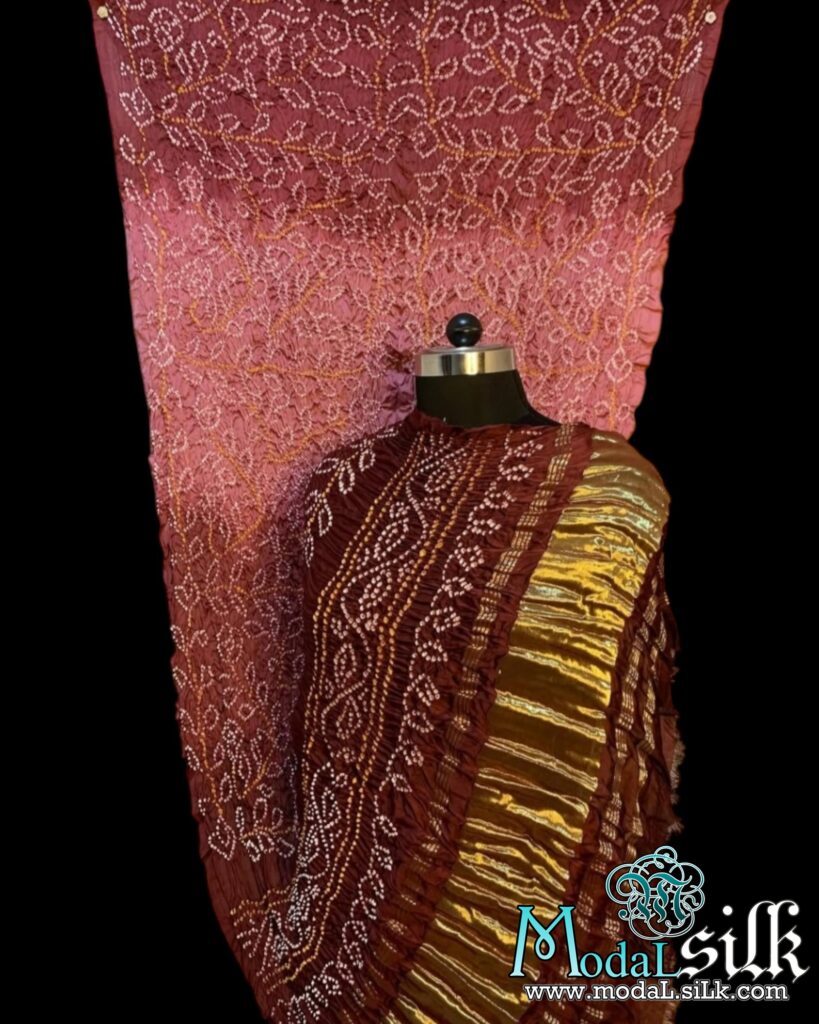 Ambadal Shaded Bandhani Dupatta Pure Modal Silk - Modal Silk - Bandhani ...