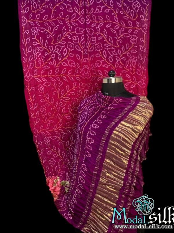 Ambadal Shaded Bandhani Dupatta Pure Modal Silk