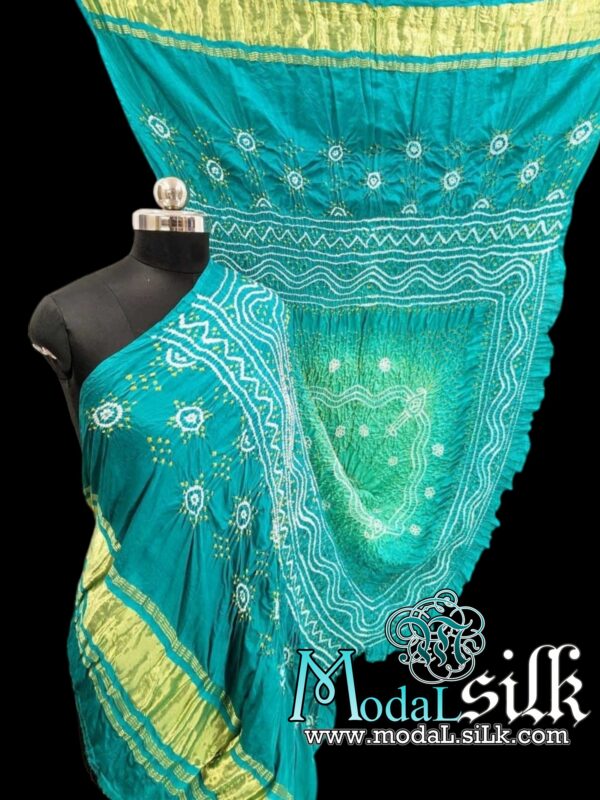 Sky Aqua Chandrakhani Bandhani Dupatta Pure Modal Silk