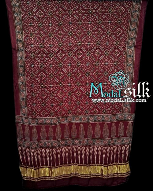Pure Modal Silk Ajrakh Dupatta