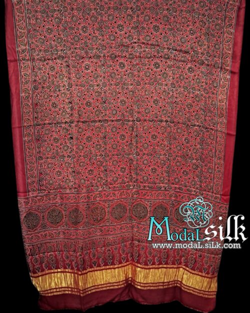 Pure Modal Silk Ajrakh Dupatta